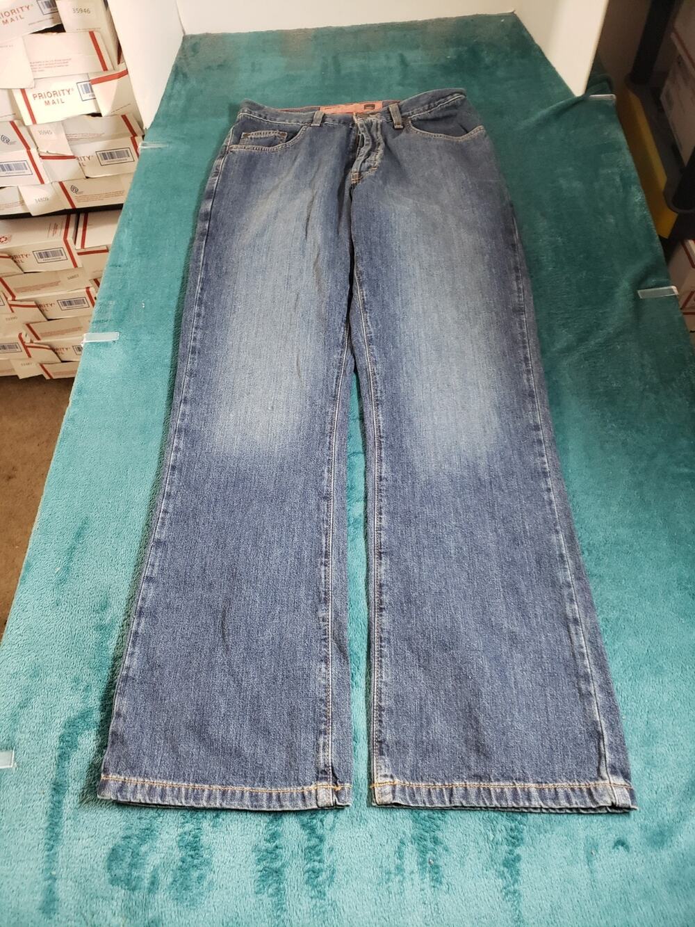 Mossimo Jeans Size 28x30 Mens Blue Denim Pants Work Mid Rise Bootcut NWT